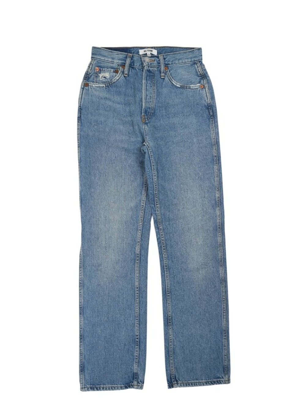 RE/DONE 90s High Rise Loose Jeans in Worn Blue